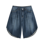 Shorts da uomo in denim a gamba larga