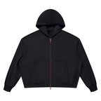 Felpa con cappuccio unisex boxy vintage wash con zip integrale