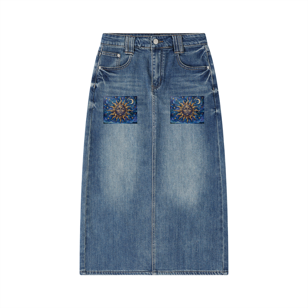 Women’s Vintage Wash Denim Skirt
