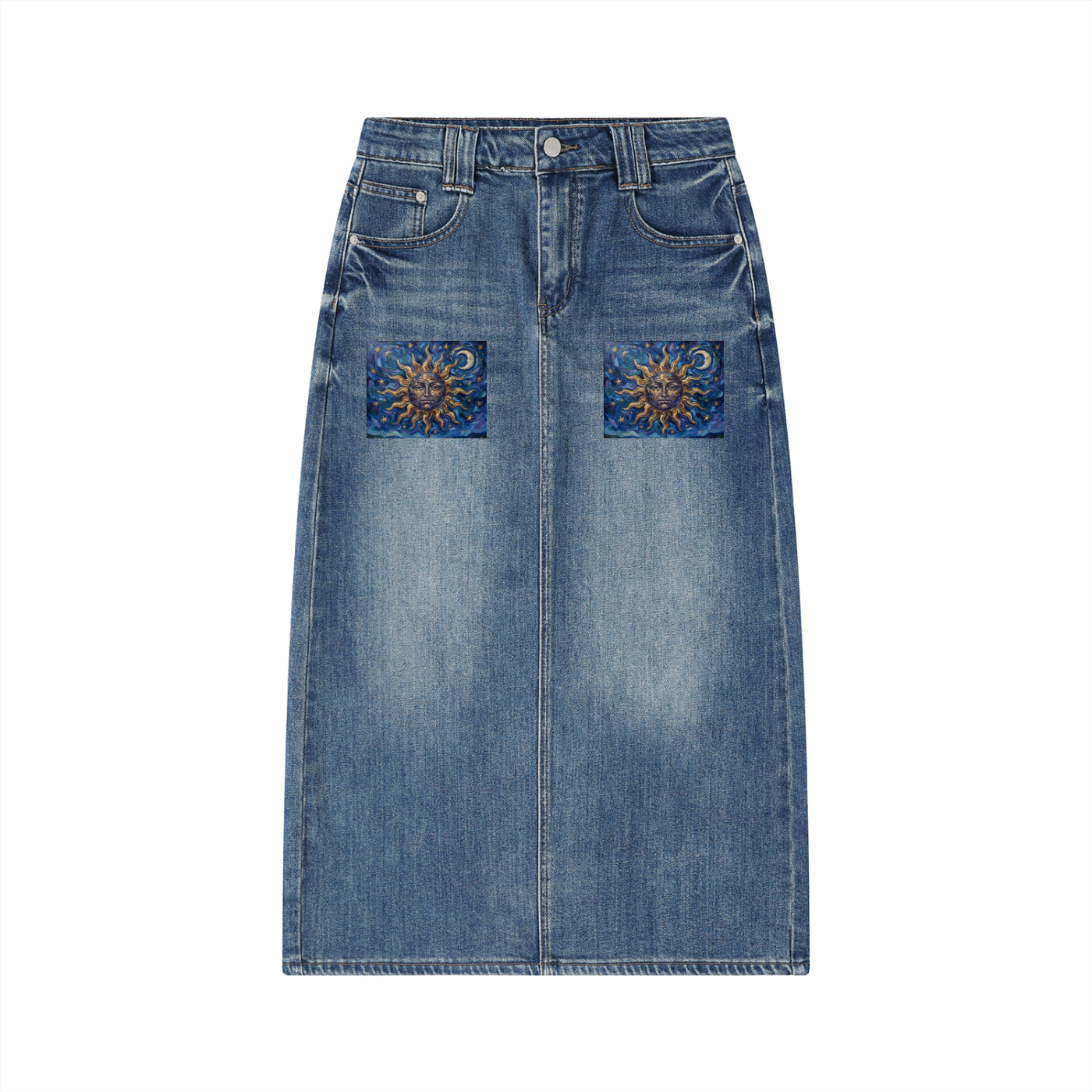 Women’s Vintage Wash Denim Skirt