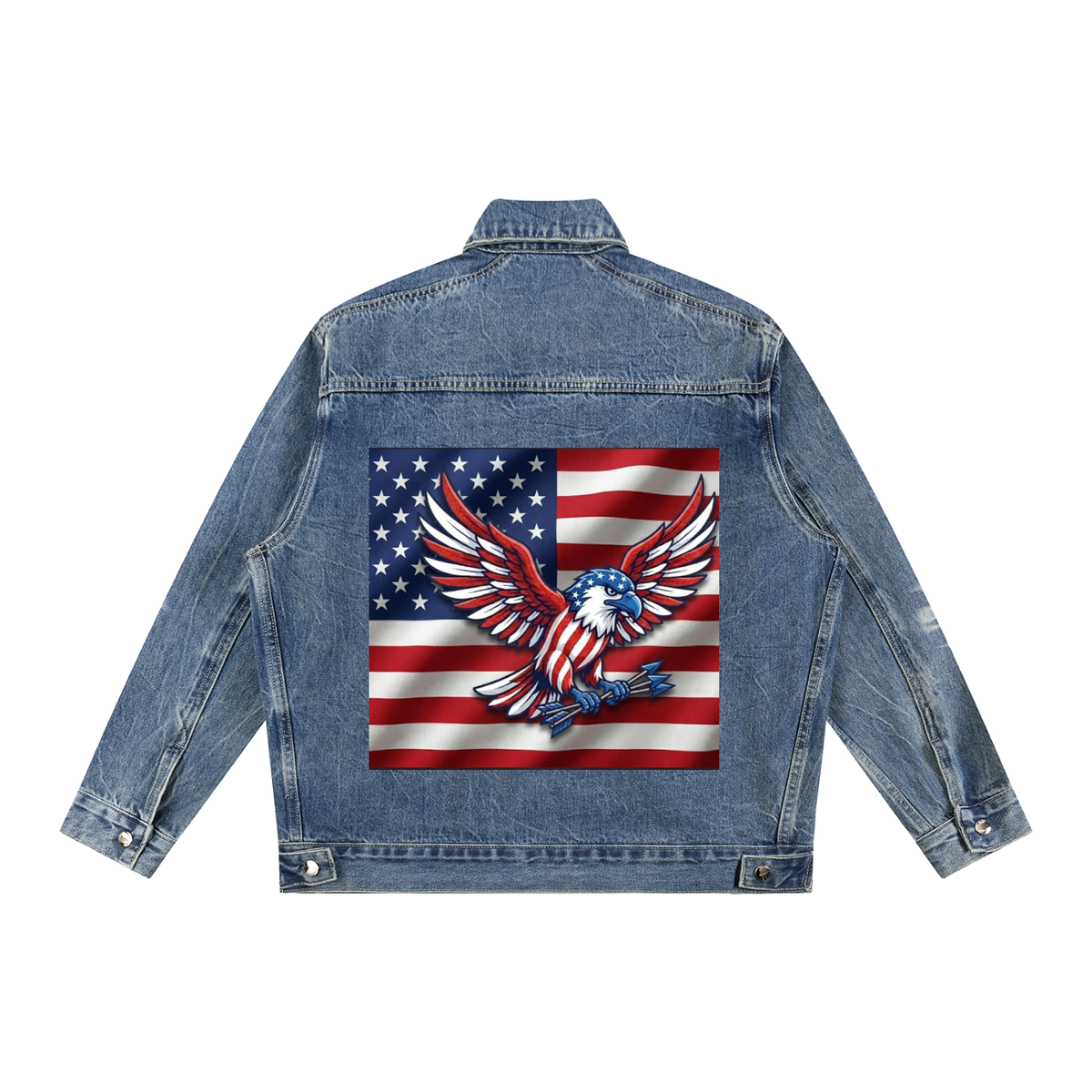 Vintage Wash Zip Up Denim Jacket