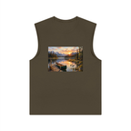 Men's ODMPOD performance tank top in black, lightweight athletic top with sleeveless design and moisture-wicking fabric.