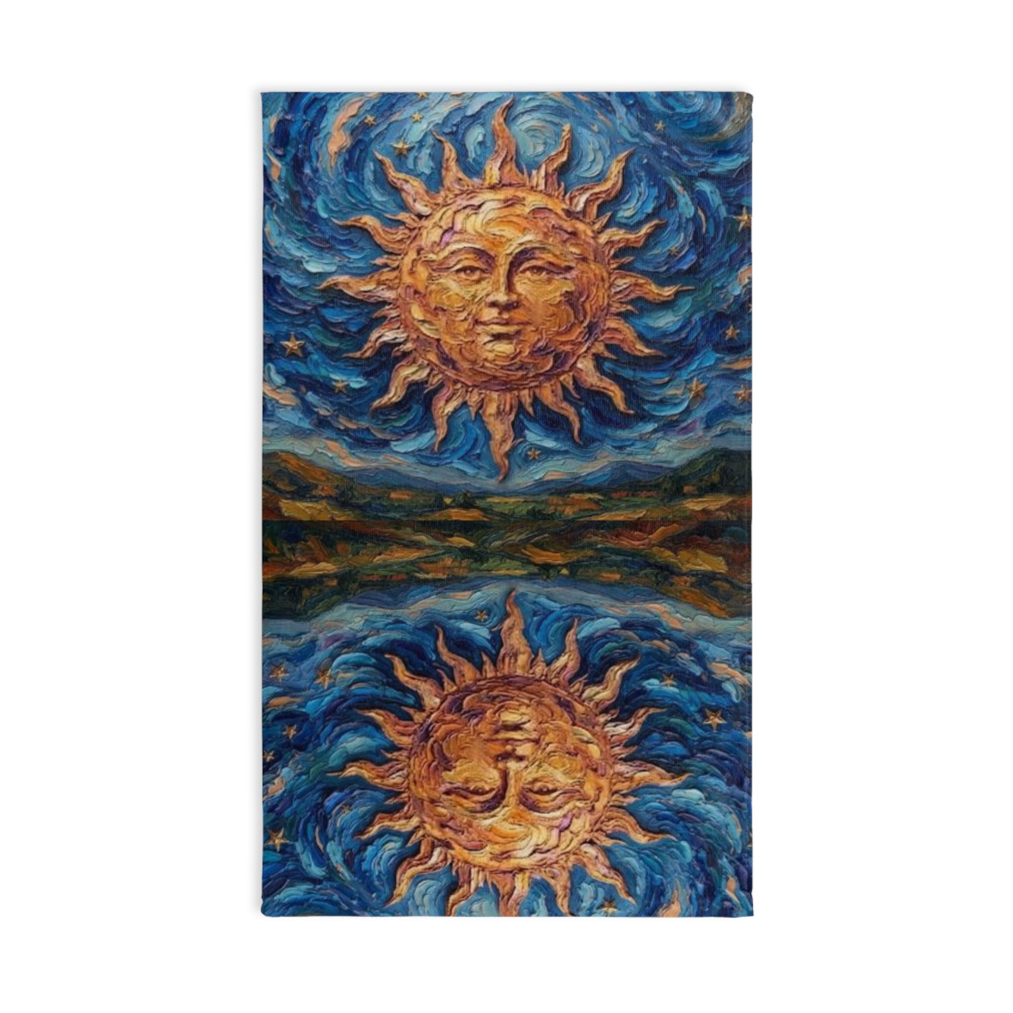 Sun and Reflection Hand Towel — Bohemian Celestial Kitchen/Beach Towel