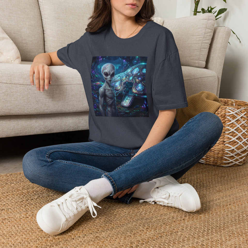 Alien Encounter T‑Shirt — Galactic Grey Extraterrestrial Art Tee