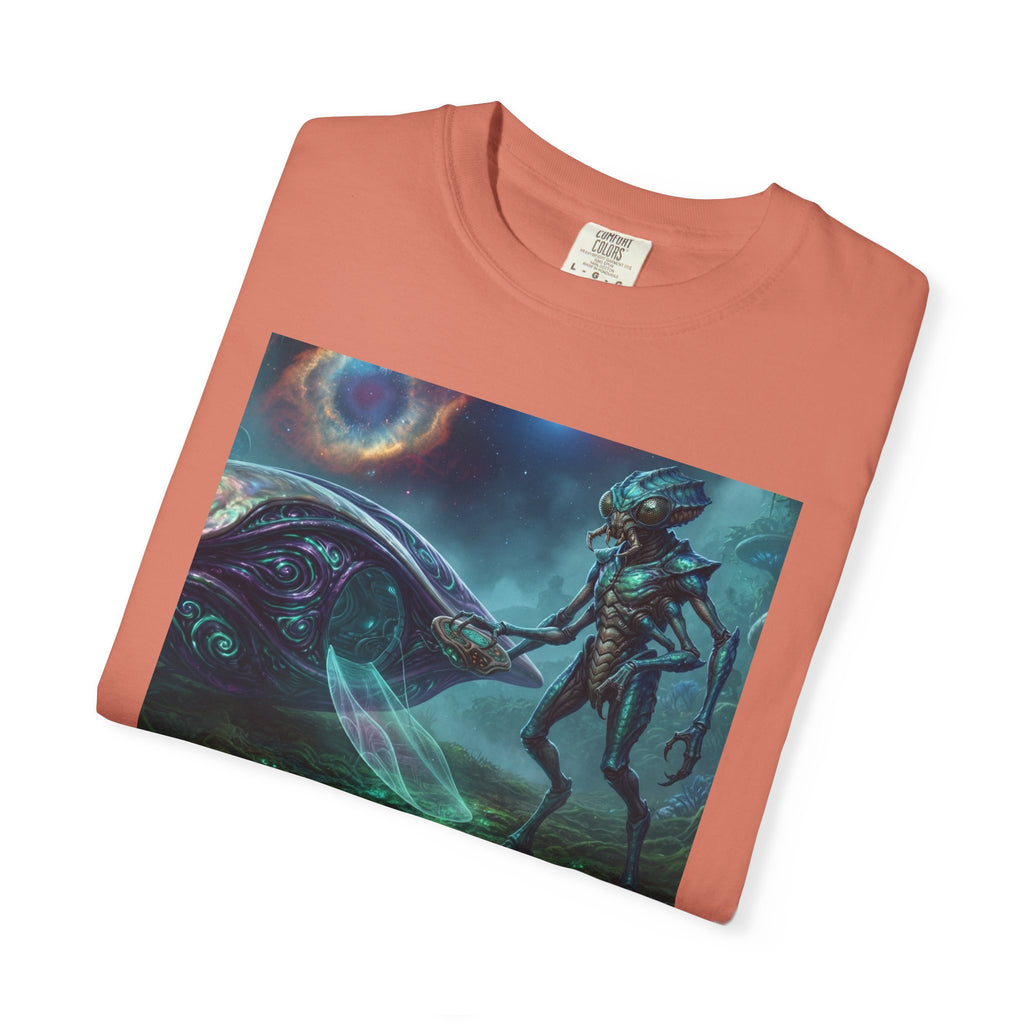T-shirt Rencontre Extraterrestre — T-shirt Art Cosmique de Science-Fiction