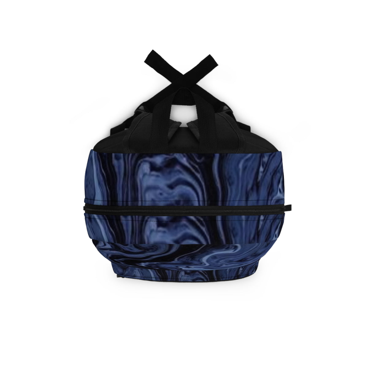 Blue Marble Swirl Backpack — Abstract Fluid Pattern Bookbag