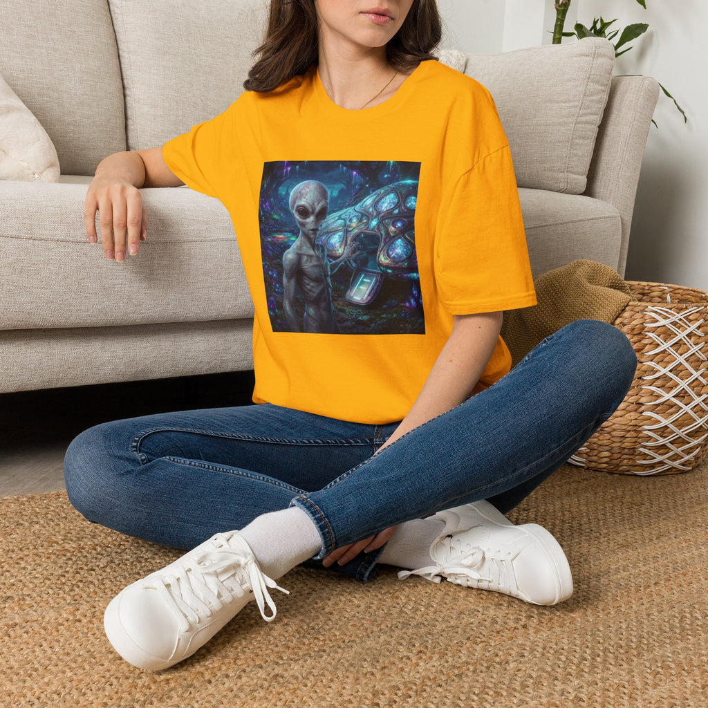 Alien Encounter T‑Shirt — Galactic Grey Extraterrestrial Art Tee