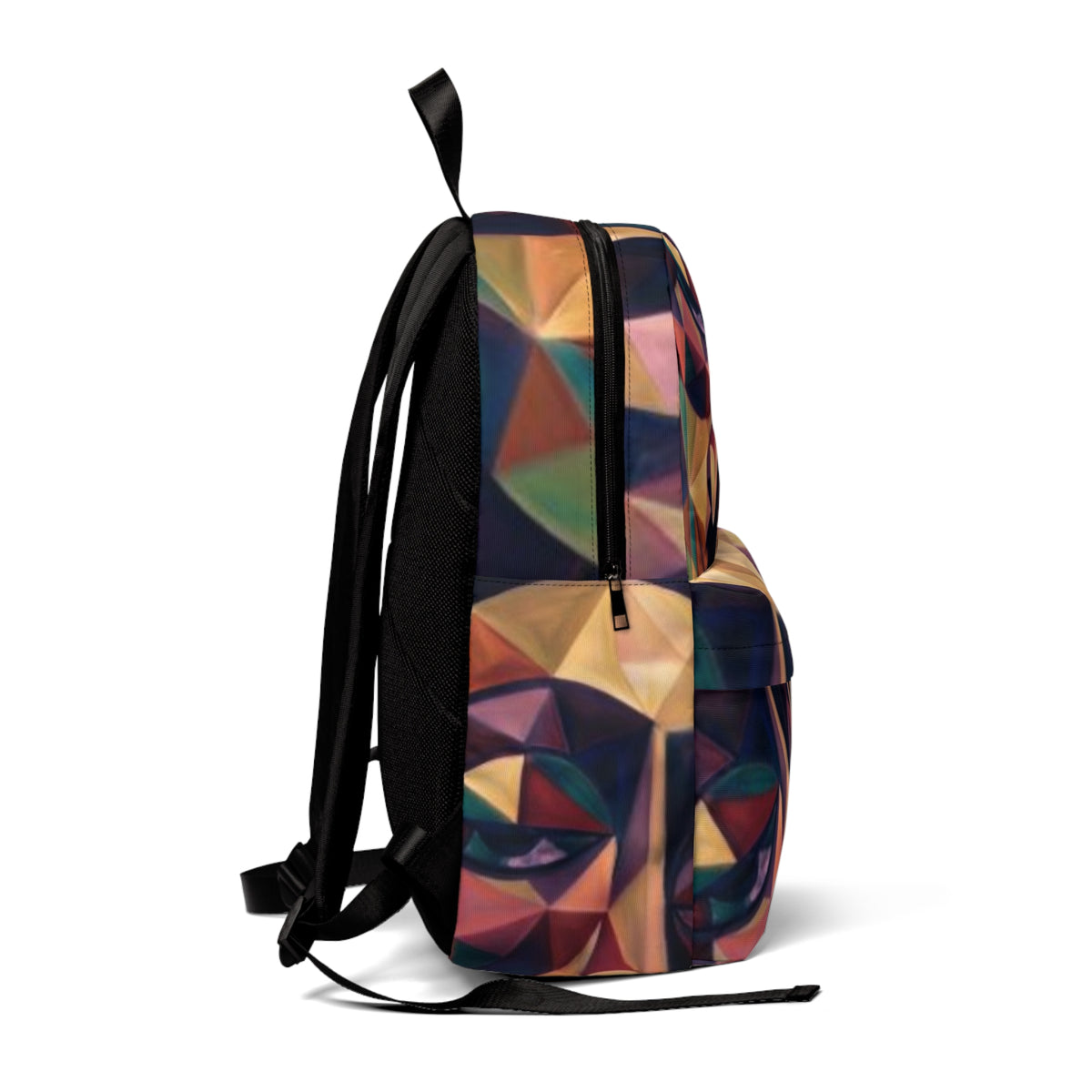 Geometric  Abstract Polygon Portrait School & Travel Bag - "No More Stolen Sisters!" Collection
