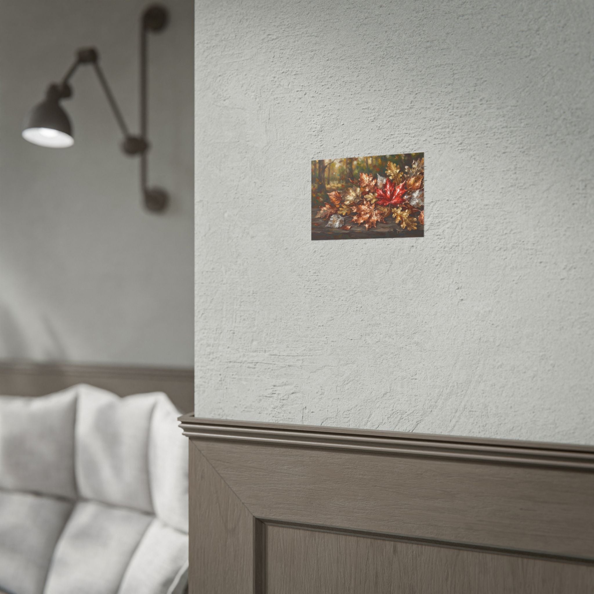 Autumn Leaves Rolled Poster — Rustic Fall Foliage Wall Art