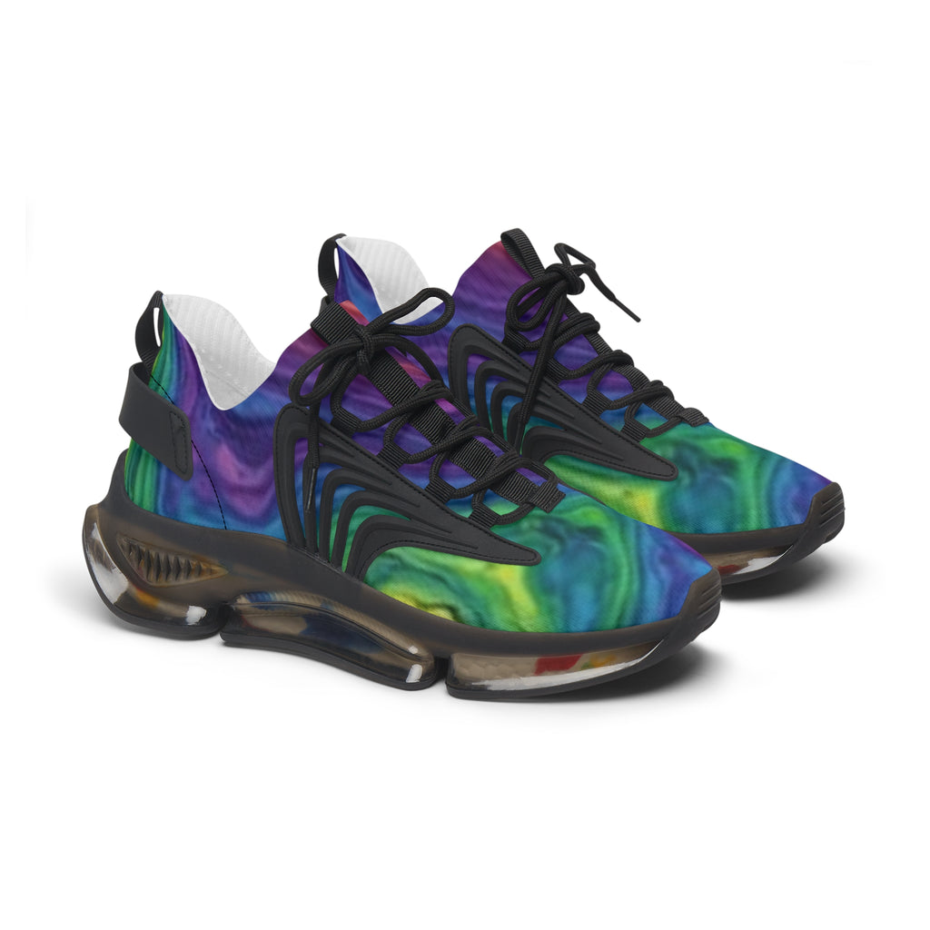 Women's Mesh Sneakers — Colorful Swirl Athletic Shoes