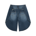 Shorts da uomo in denim a gamba larga