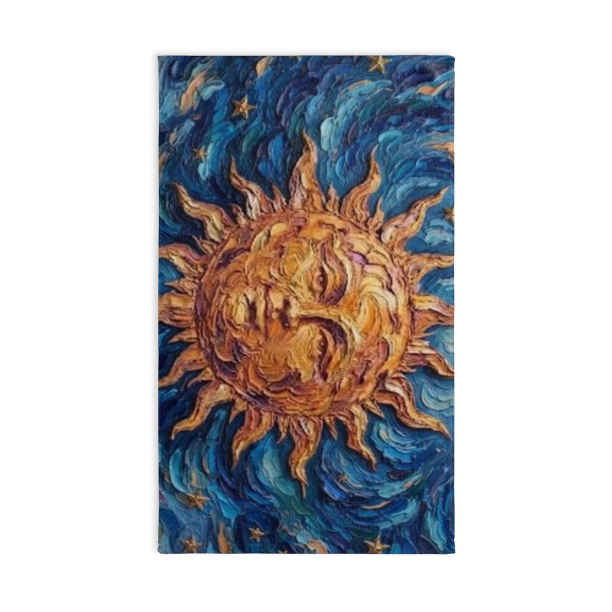 Sunrise Sunface Hand Towel — Boho Celestial Kitchen & Bath Towel