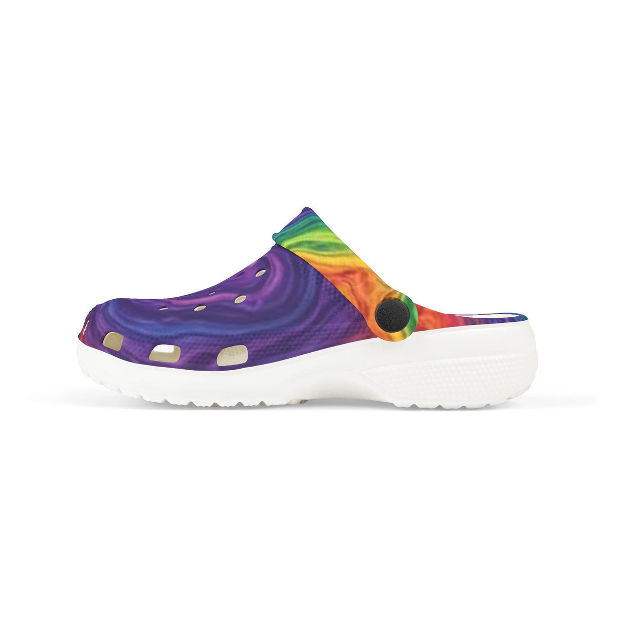 Kids Rainbow Swirl Foam Clogs — Colorful Tie-Dye EVA Slip-Ons