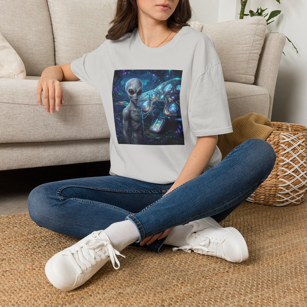 Alien Encounter T‑Shirt — Galactic Grey Extraterrestrial Art Tee