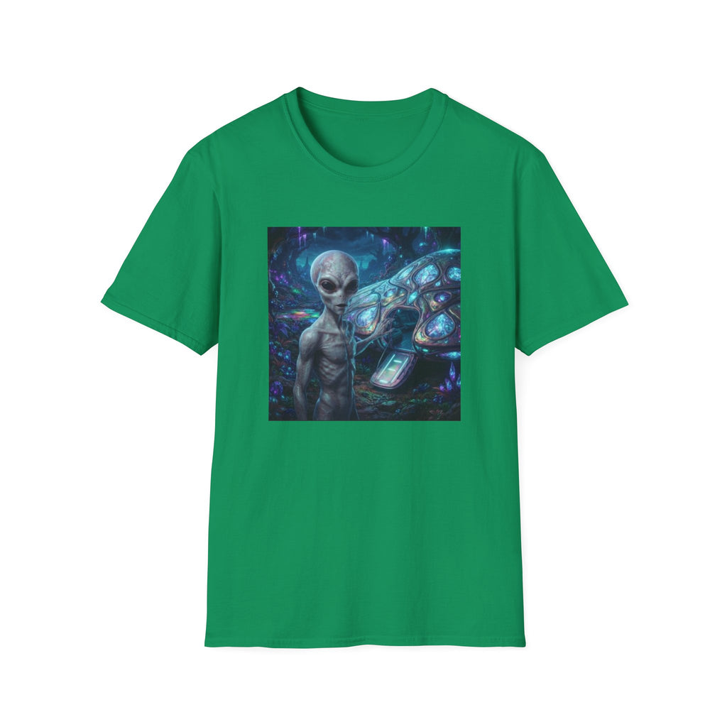 Alien Encounter T‑Shirt — Galactic Grey Extraterrestrial Art Tee