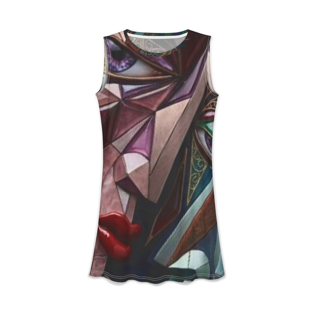 Abstract Geometric Face Dress | Artistic  |  "No More Stolen Sisters" Series #mmiwg