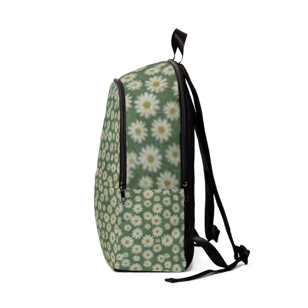 Sac à dos motif marguerite verte | Imprimé floral rétro Prairie