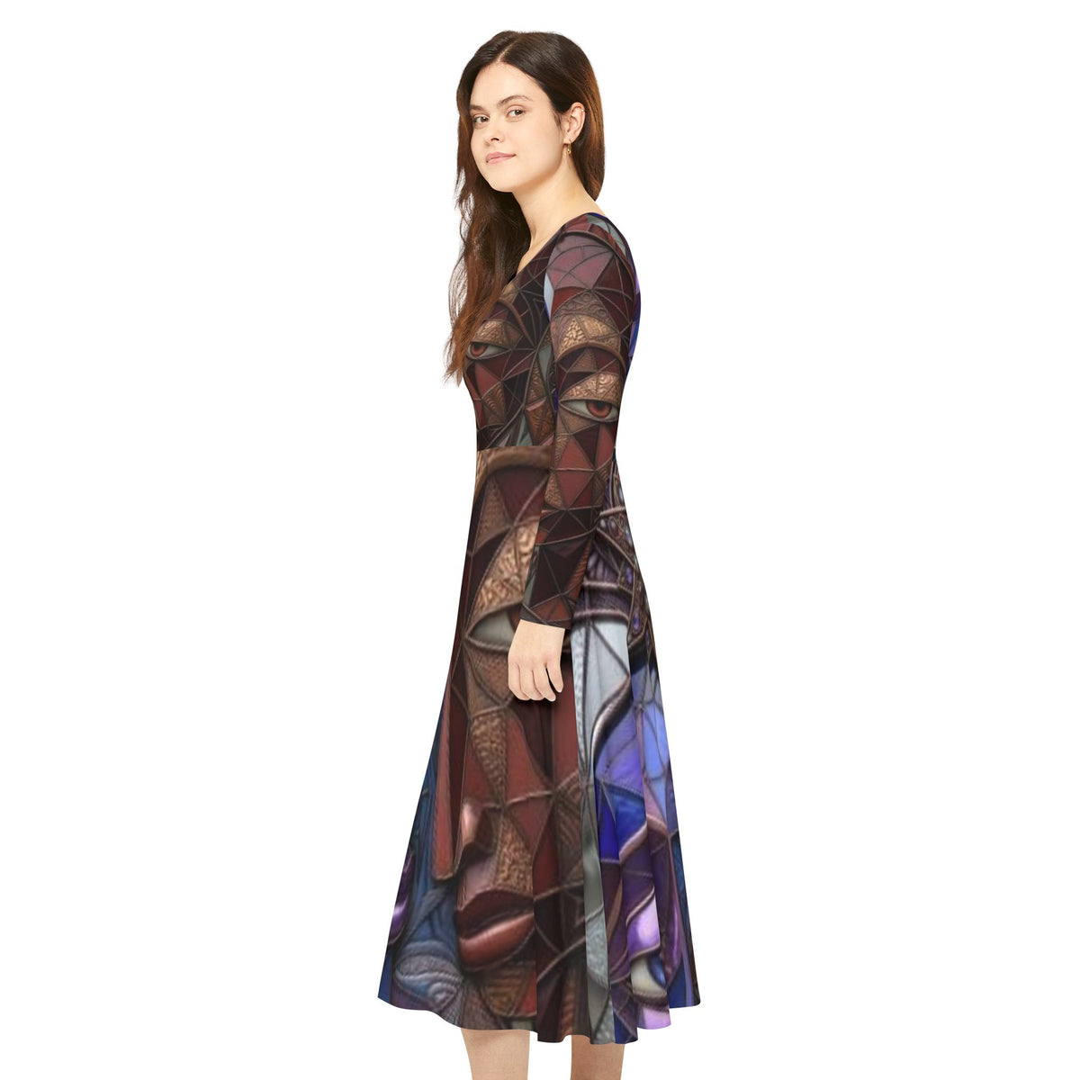 Women's Dress | Long Sleeve Dance Dress | "No More Stolen Sisters" Series #mmiwg