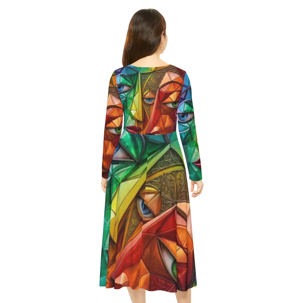 Long Sleeve Dance Dress "No More stolen Sisters!"  #mmiwg Collection
