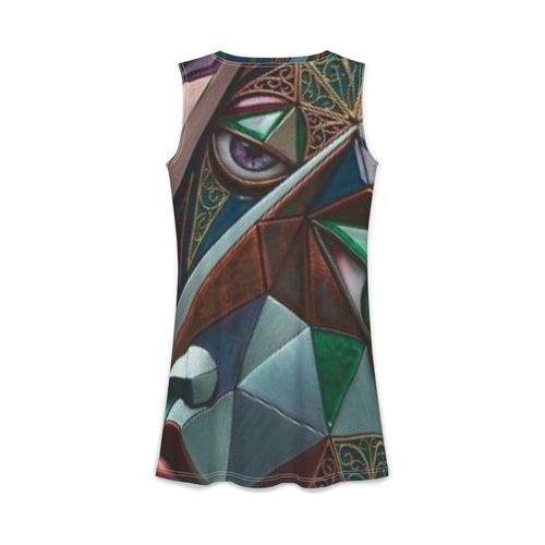 Abstract Geometric Face Dress | Artistic  |  "No More Stolen Sisters" Series #mmiwg