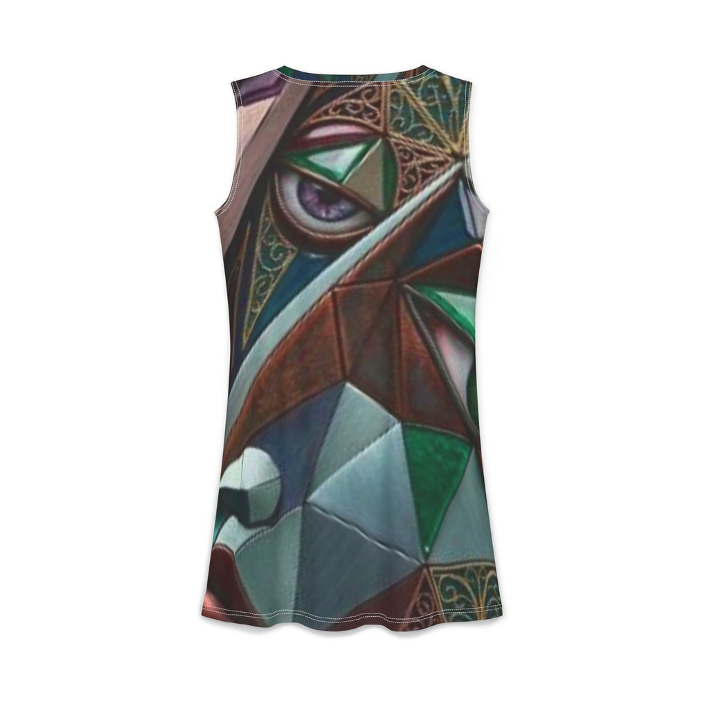 Abstract Geometric Face Dress | Artistic  |  "No More Stolen Sisters" Series #mmiwg
