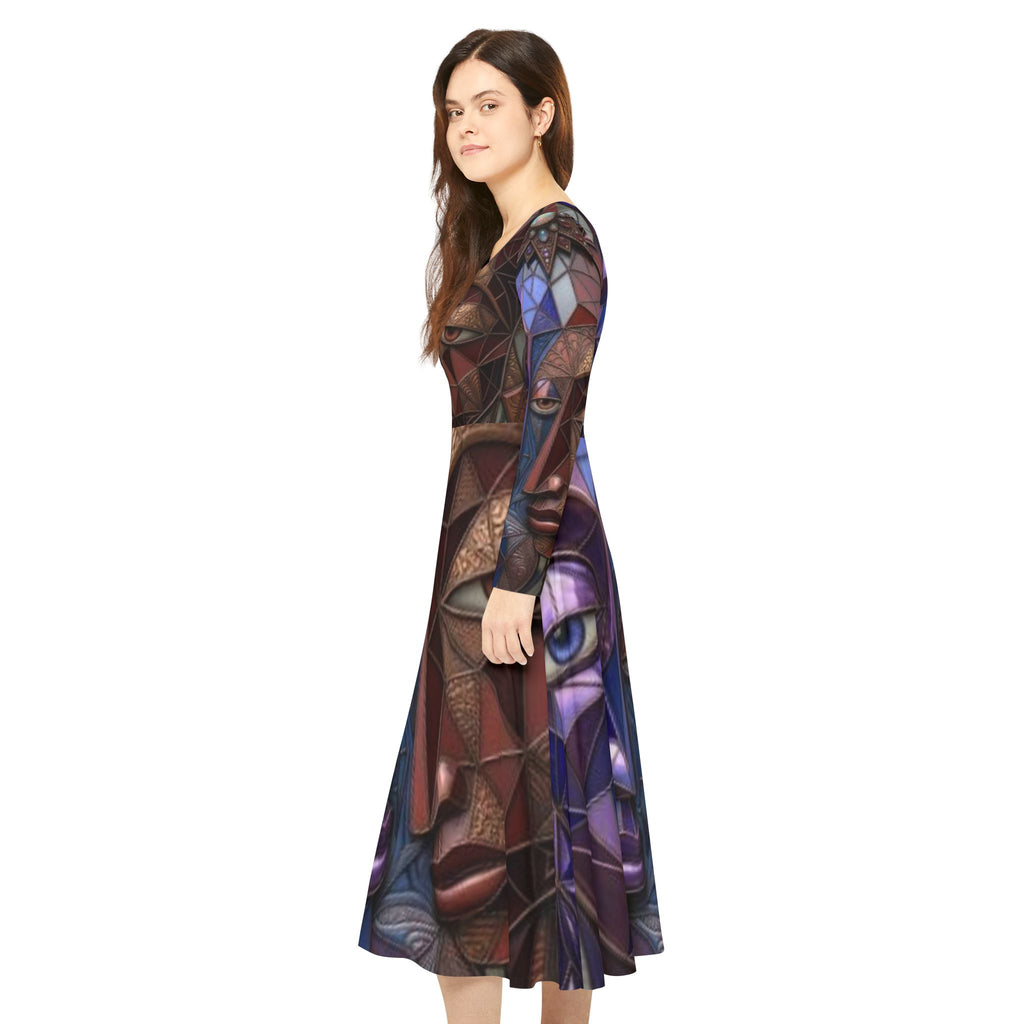 Women's Dress | Long Sleeve Dance Dress | "No More Stolen Sisters" Series #mmiwg