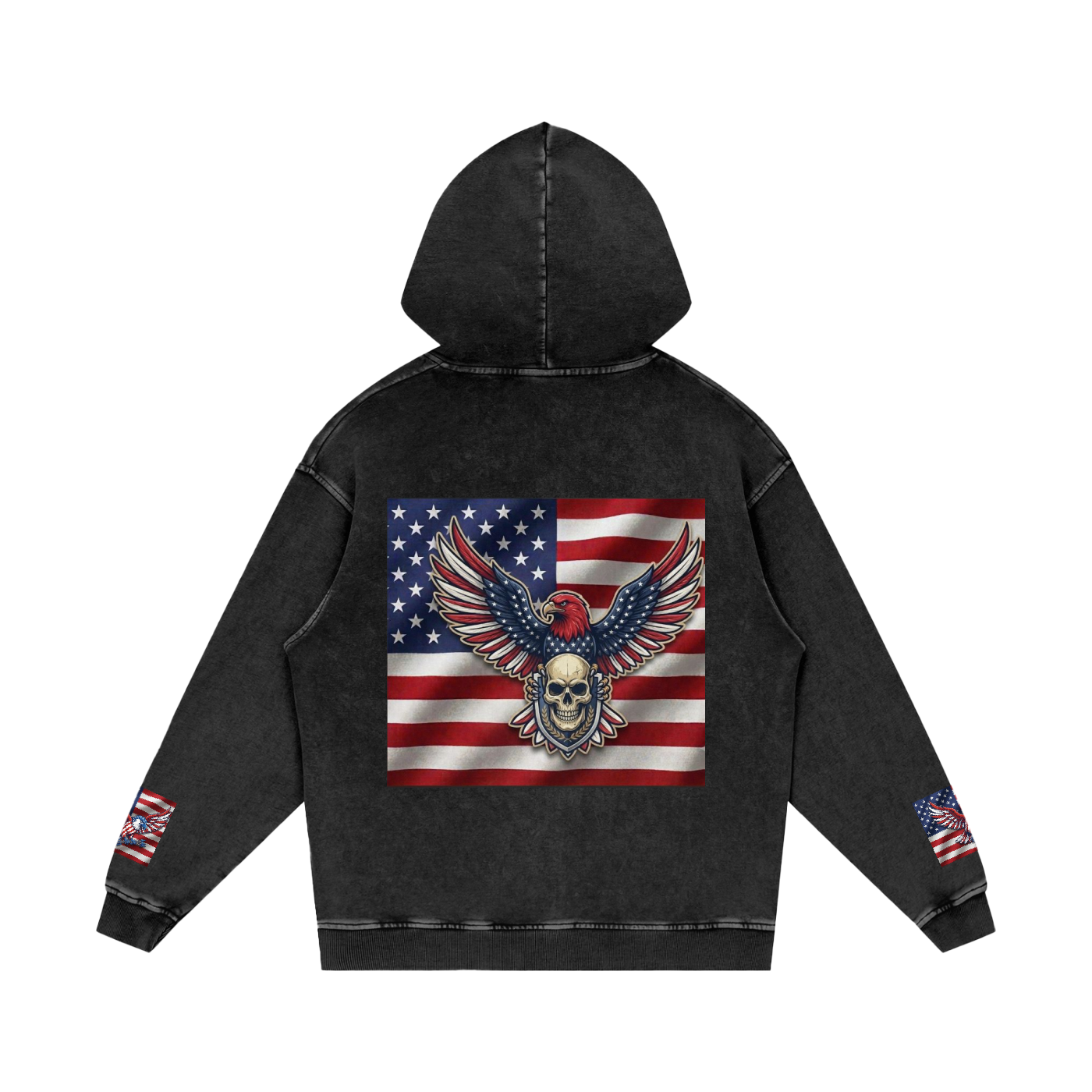 Snow Washed Loose Cotton Hoodie