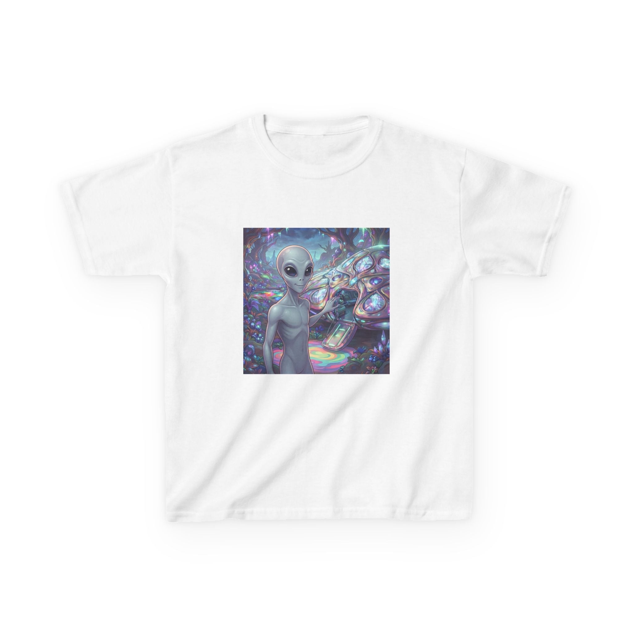 Kids Alien Space Tee — Cute Cosmic Extraterrestrial Graphic Shirt