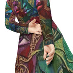Abstract Mosaic Long Sleeve Dress | Colorful Artistic AOP Dancewear  |  "No More Stolen Sisters" Series #mmiwg