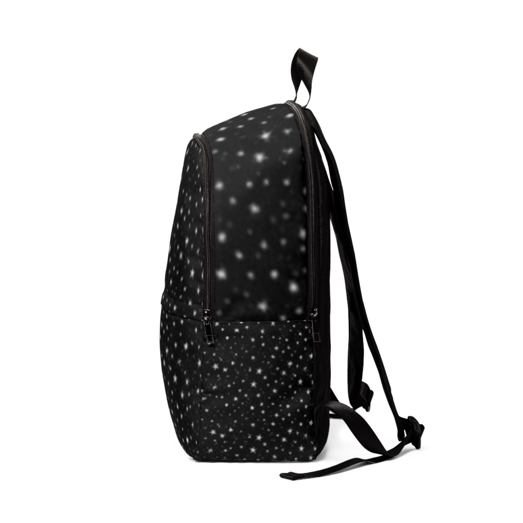 Starry Night Black Fabric Backpack – Galaxy Print School & Travel Backpack