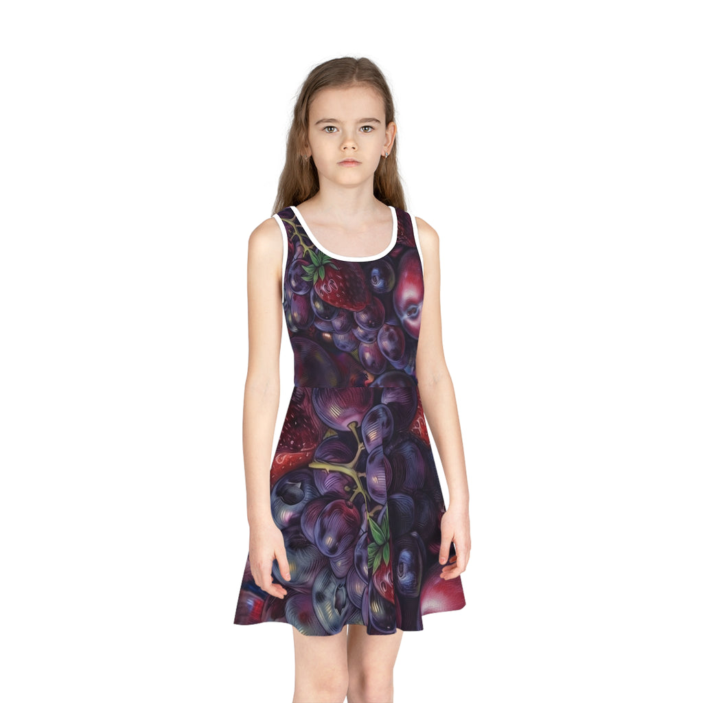 Girls' Berry Patch Sundress — Fruit Print Sleeveless Dress for Kids -"No More Stolen Sisters!" Collection