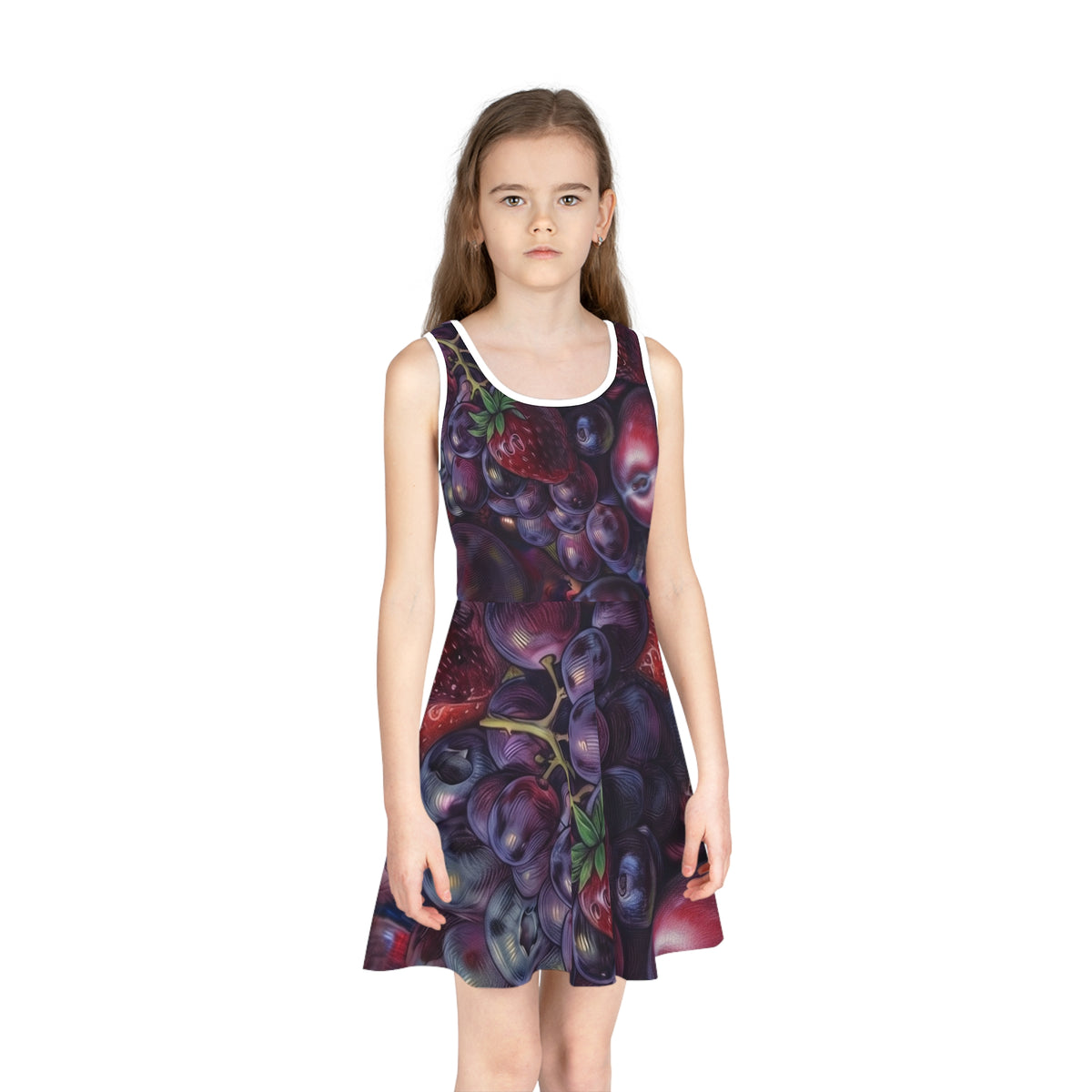 Girls' Berry Patch Sundress — Fruit Print Sleeveless Dress for Kids -"No More Stolen Sisters!" Collection