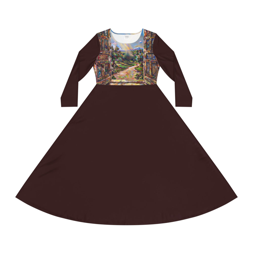 Women's Long Sleeve Dress -Doors Opening to Rainbow - "No More Stolen Sisters!" Collection
