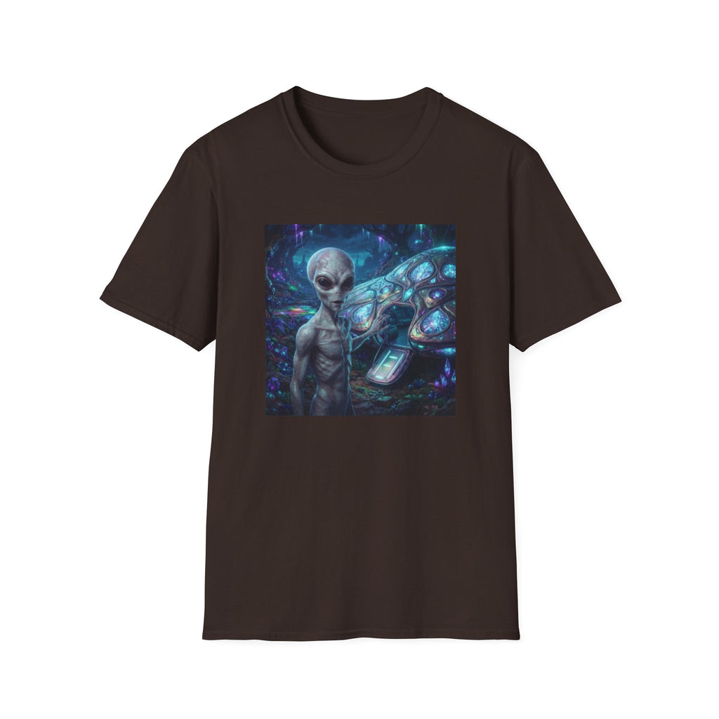 Alien Encounter T‑Shirt — Galactic Grey Extraterrestrial Art Tee