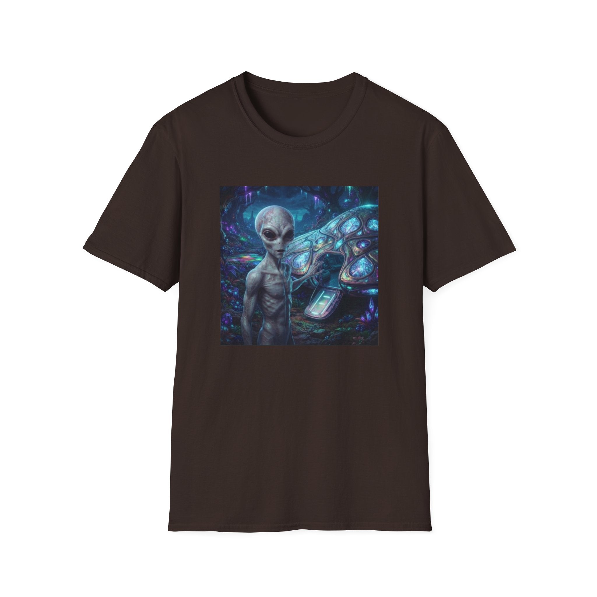 Alien Encounter T‑Shirt — Galactic Grey Extraterrestrial Art Tee