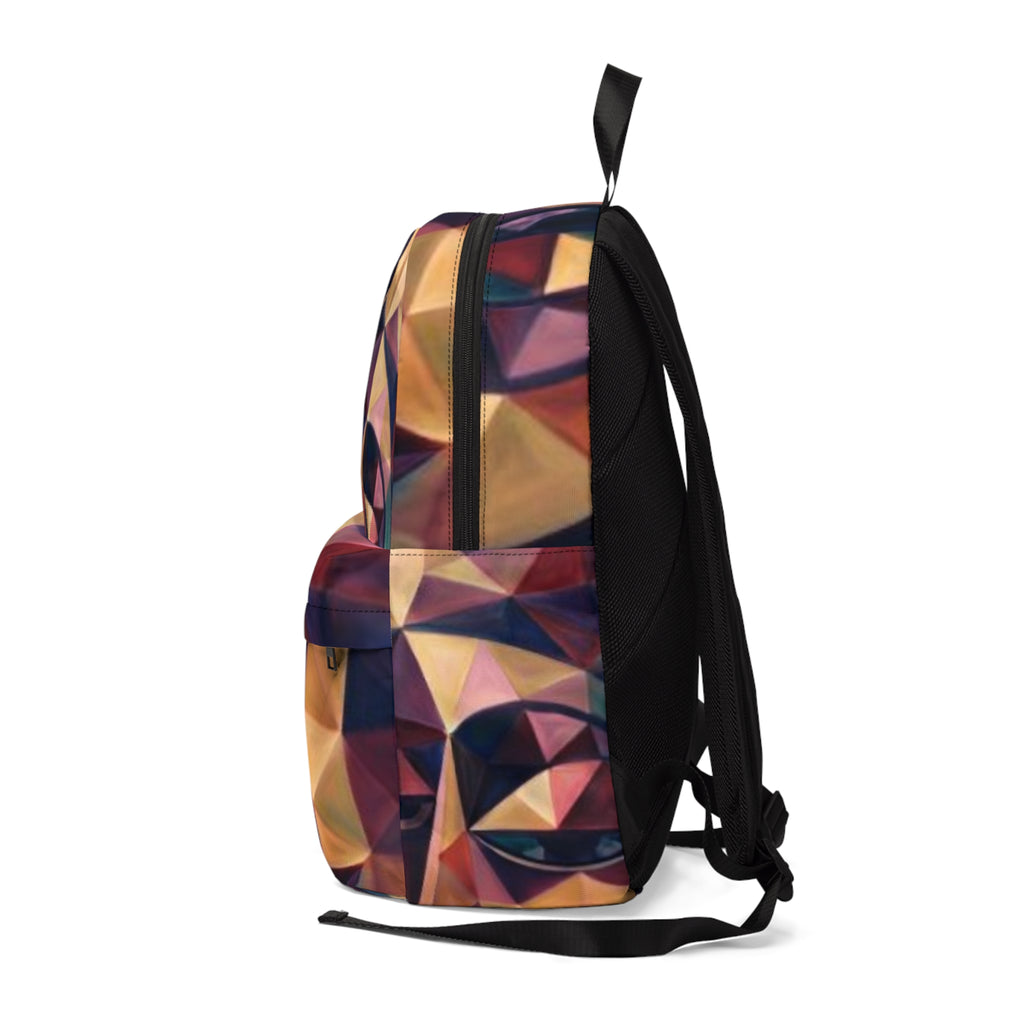 Geometric  Abstract Polygon Portrait School & Travel Bag - "No More Stolen Sisters!" Collection