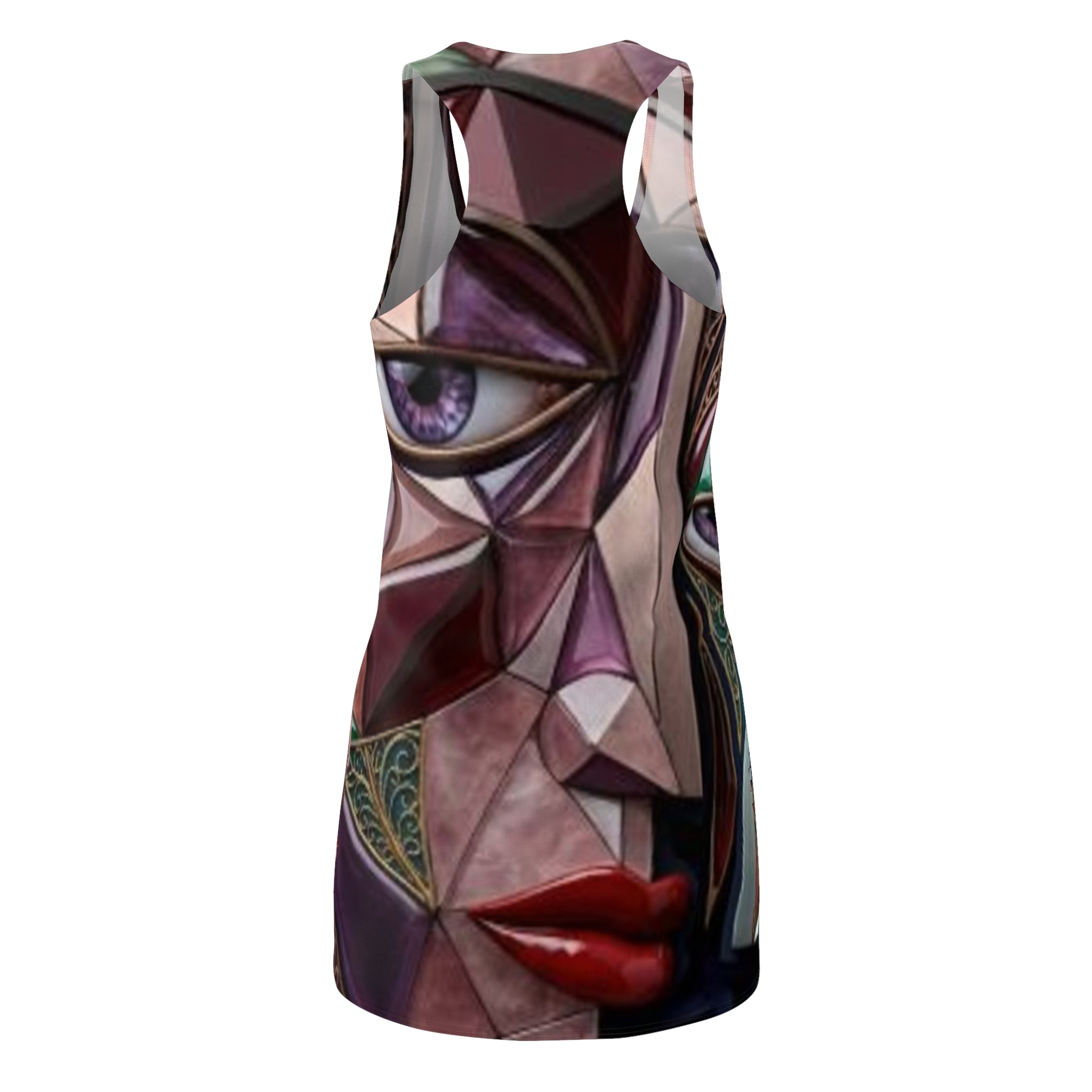 Abstract Geometric Face Racerback Dress |  |  "No More Stolen Sisters" Series #mmiwg