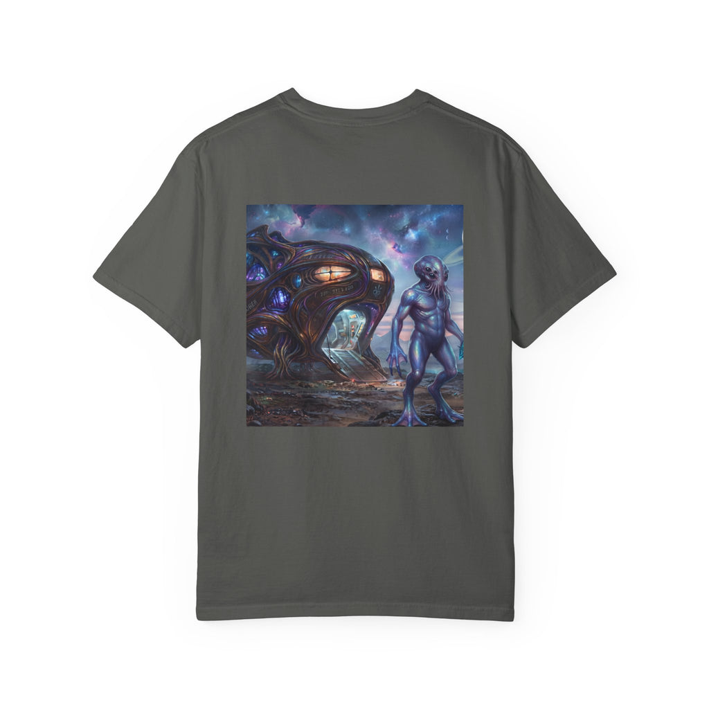 T-shirt Rencontre Extraterrestre — T-shirt Art Cosmique de Science-Fiction