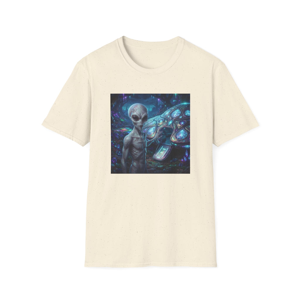 Alien Encounter T‑Shirt — Galactic Grey Extraterrestrial Art Tee