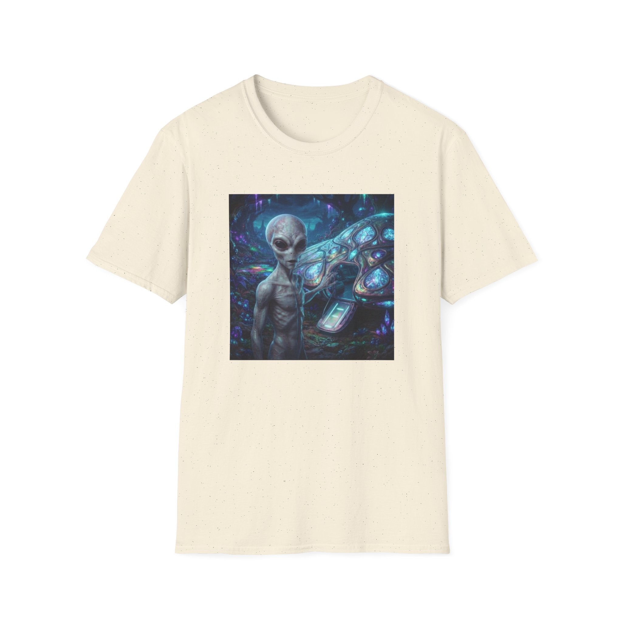 Alien Encounter T‑Shirt — Galactic Grey Extraterrestrial Art Tee