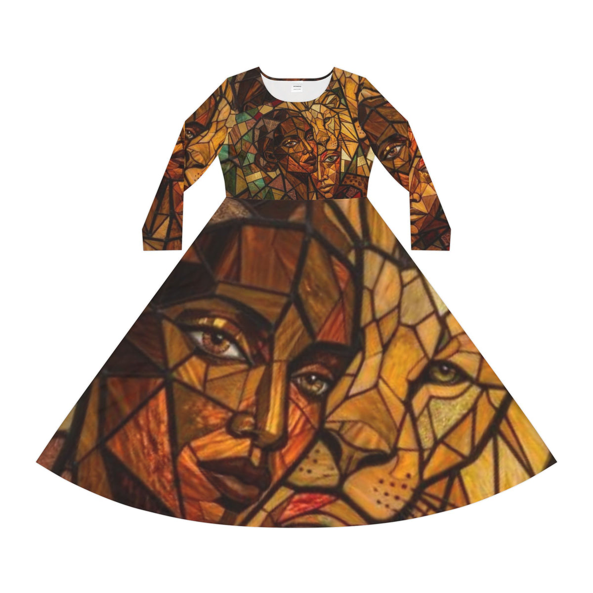 Women's African Theme dress | Long Sleeve Dress | "No More Stolen Sisters" Series #mmiwg Collection