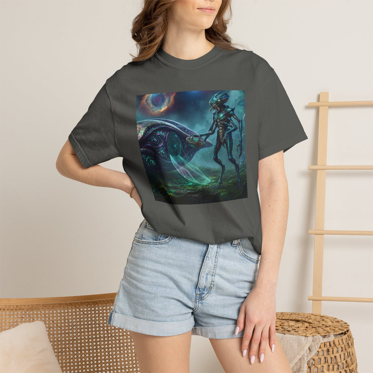 T-shirt Rencontre Extraterrestre — T-shirt Art Cosmique de Science-Fiction