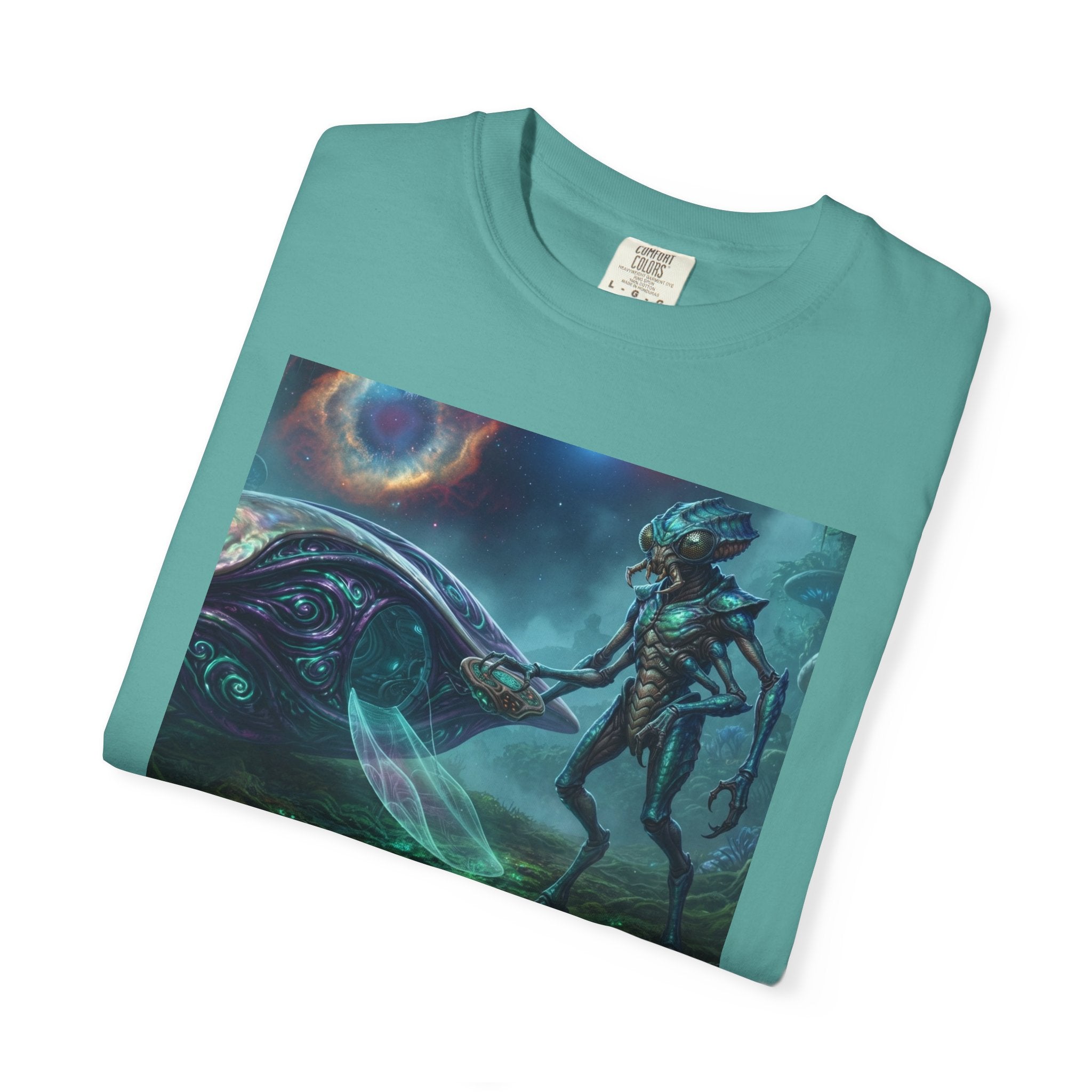 T-shirt Rencontre Extraterrestre — T-shirt Art Cosmique de Science-Fiction