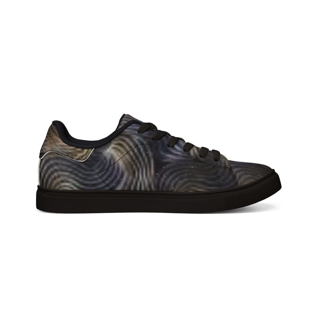 Low-Top Sneakers — Men's Swirl Leather Casual Shoes