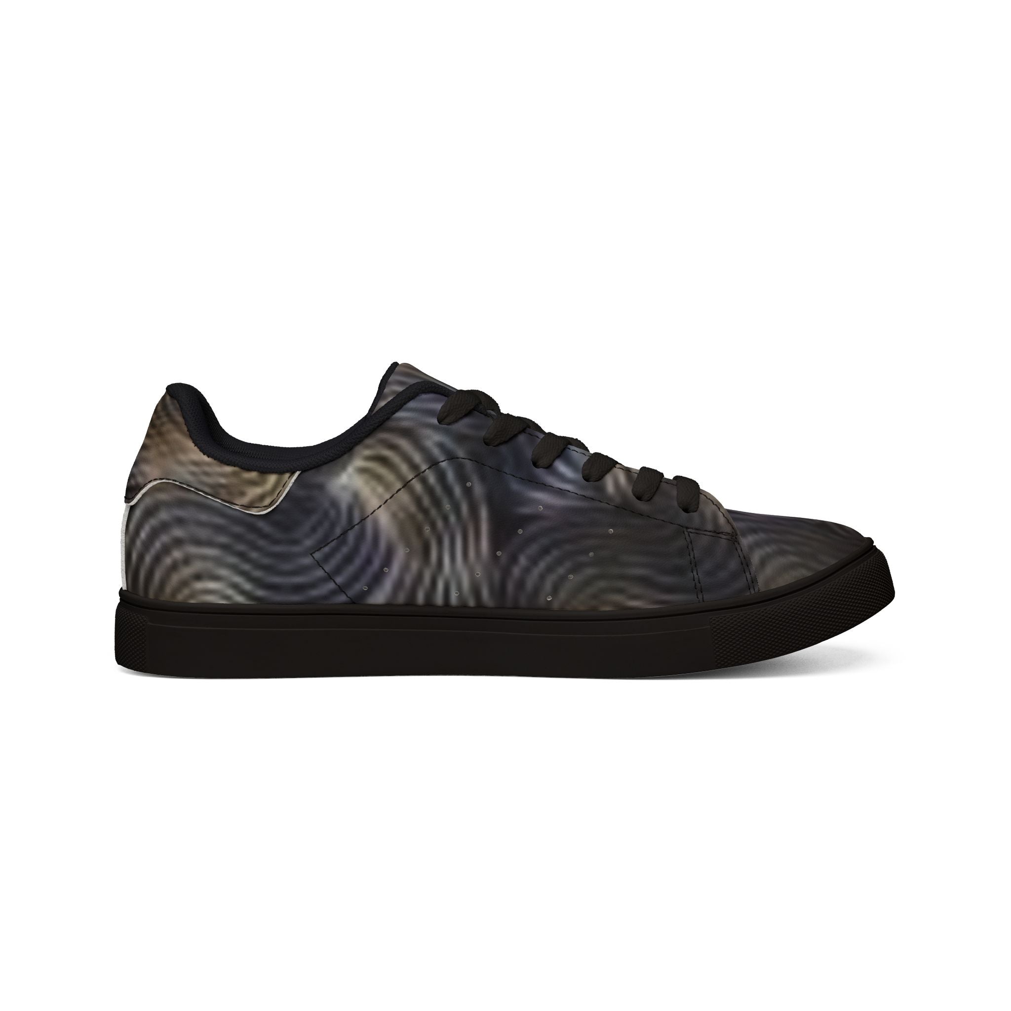 Low-Top Sneakers — Men's Swirl Leather Casual Shoes