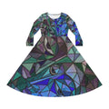 Abstract Long Sleeve Work Dress | No More Stolen Sisters Series #mmiwg