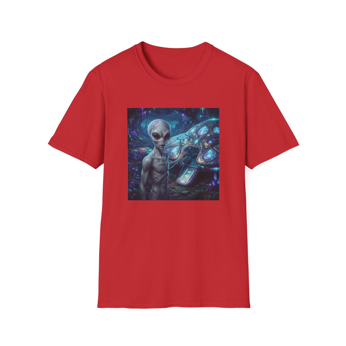 Alien Encounter T‑Shirt — Galactic Grey Extraterrestrial Art Tee