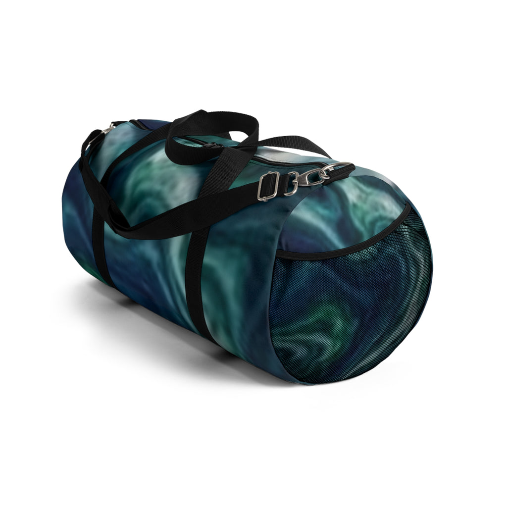 Teal Swirl Duffel Bag – Ocean Abstract Travel Gym Bag
