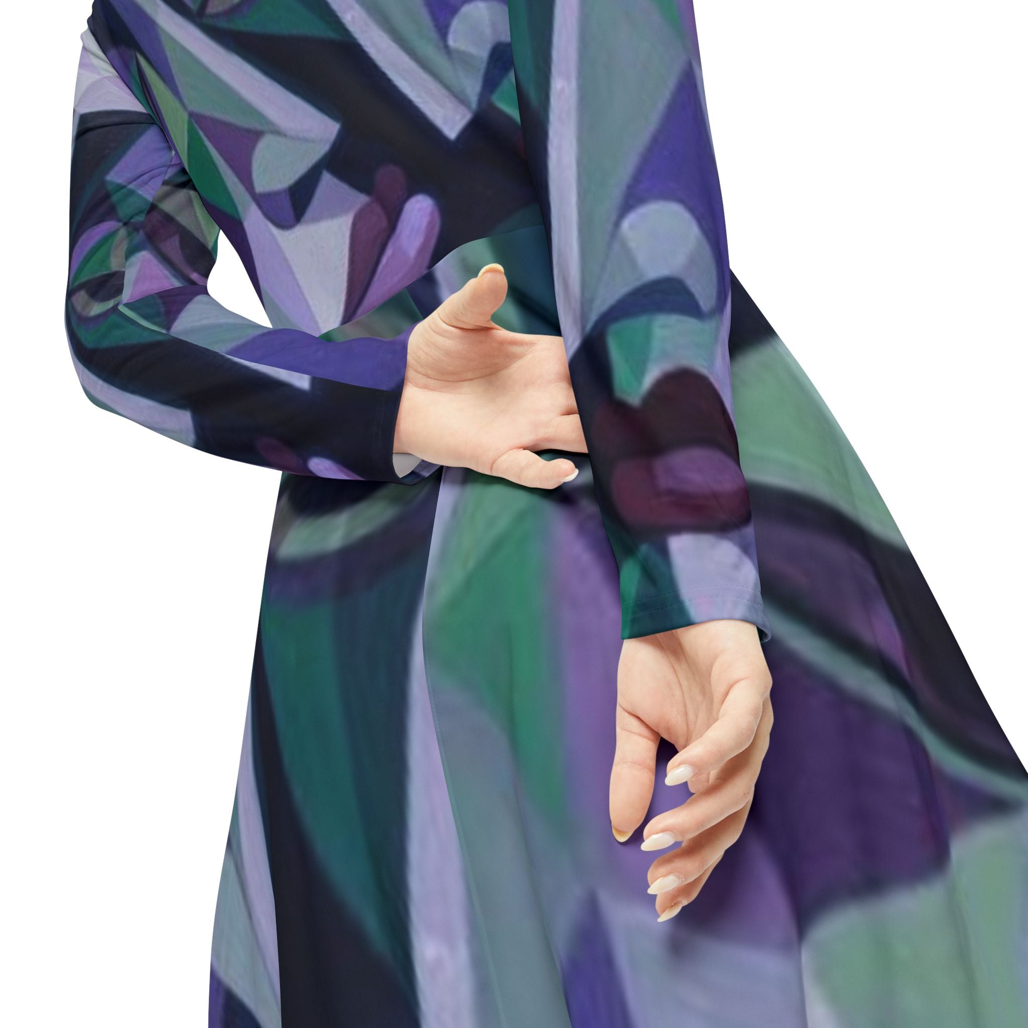 Geometric Long Sleeve Dress | Abstract | "No More Stolen Sisters" Series #mmiwg