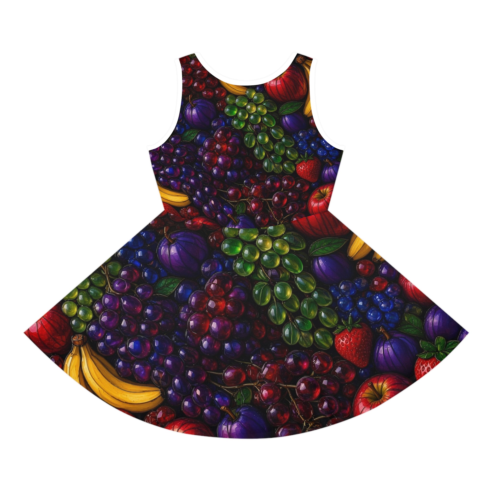 Girls' Fruit Print Sundress — Colorful All-Over-Print Summer Dress
